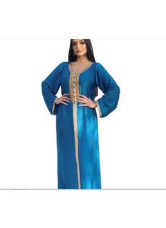 European And American Women's Dress Rhinting Ribbon Lace Muslim Robe Long Dress