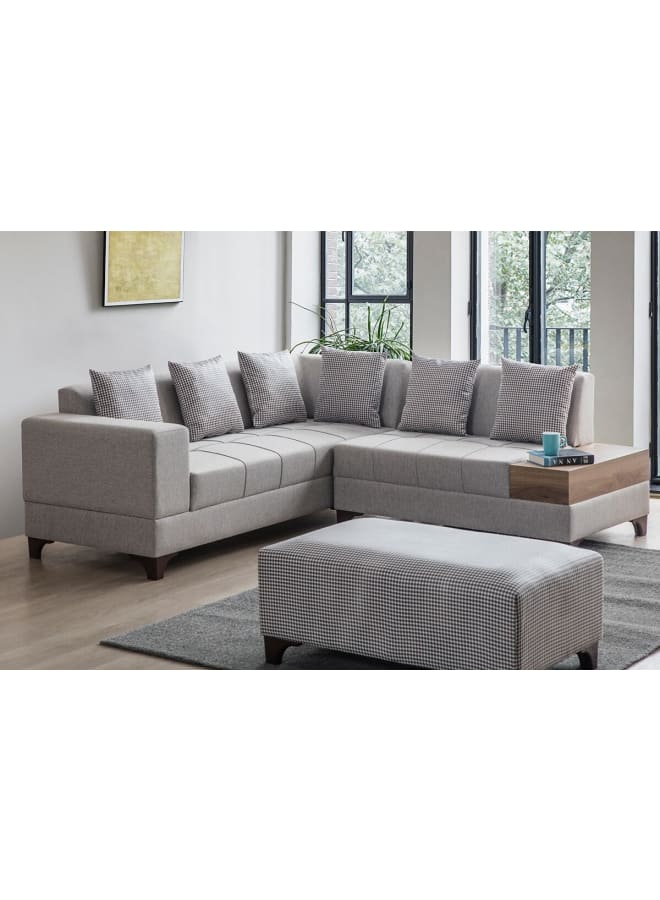 Retro Modern corner sofa 210 cm - gray - Image 1