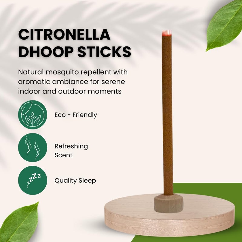 عصي دهوب نيرمال كومفورت 60 للحديقة/القاعة/الشقة | طارد للبعوض 60 عصا/مخروط دهوب، مستند إلى السترونيلا | العطر - السترونيلا | 100% عضوي | عصي/مخروط دهوب طارد للبعوض - Image 2