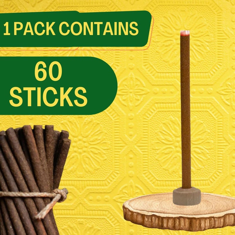 عصي دهوب نيرمال كومفورت 60 للحديقة/القاعة/الشقة | طارد للبعوض 60 عصا/مخروط دهوب، مستند إلى السترونيلا | العطر - السترونيلا | 100% عضوي | عصي/مخروط دهوب طارد للبعوض - Image 4