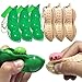Ganjiang 6PCS Squeeze Bean Keychain Fidget Toys Pack for Both Children and Adult 3pcs Pea 3pcs Peanut - Image 2