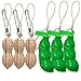 Ganjiang 6PCS Squeeze Bean Keychain Fidget Toys Pack for Both Children and Adult 3pcs Pea 3pcs Peanut - Image 3