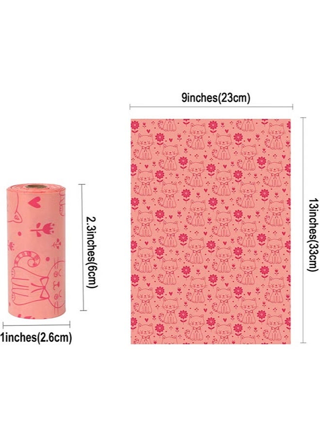 أجريون اكياس حفاضات قابلة للتحلل البيولوجي، موزع اكياس قمامة مجاني، 180 قطعة من اكياس الحفاضات المعطرة برائحة الليمون للاستعمال مرة واحدة للحفاضات والقمامة (وردي) - Image 2
