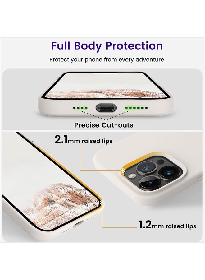 OTOFLY Designed for iPhone 14 Pro Max Case, Silicone Shockproof Slim Thin Phone Case for iPhone 14 Pro Max 6.7 inch (Stone) - Image 4