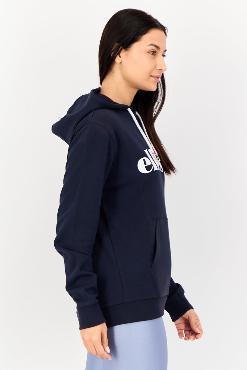 Ellesse هودي خارجي طويل الأكمام للنساء، لون كحلي داكن - Image 3