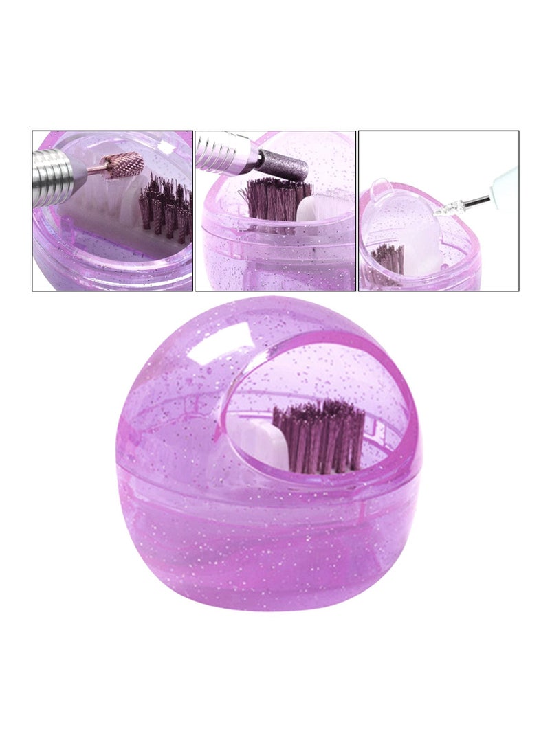 brunson Nail Art Cleaner Tool Case with Steel Wire Brush and Nylon for Cleaning Ceramic/Carbide Drill Bits, Anti-splash Design Bit Box, Washable, Removable, 1pc assorted color  - Image 5