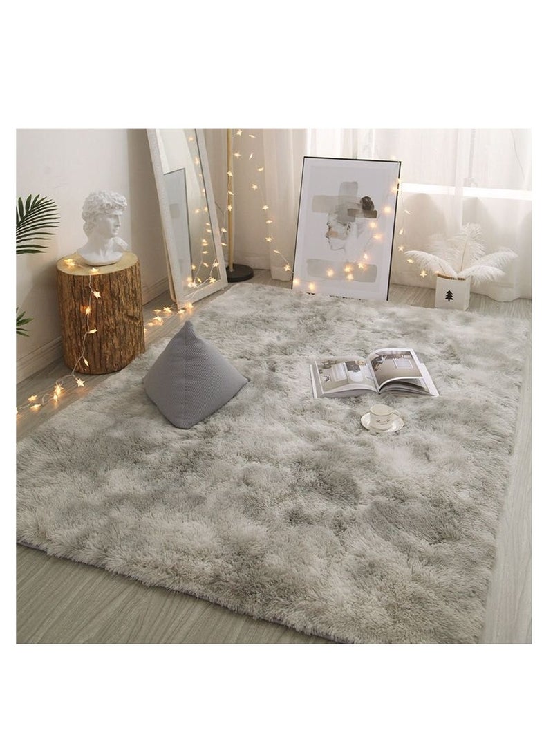 BAIG Soft Touch Area Rug Bedroom Anti-Skid Yoga Carpet Shaggy Rugs Fluffy Motley Tie-dye Carpets - Image 1