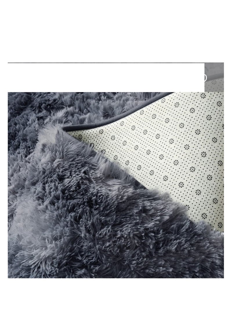 BAIG Soft Touch Area Rug Bedroom Anti-Skid Yoga Carpet Shaggy Rugs Fluffy Motley Tie-dye Carpets - Image 2