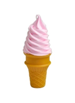 Generic 1 Pcs Simulated Pink Ice Cream Artificial Lifelike White Ice Cream Fake Ice Cream Food Model for Home Kitchen Cabinet Desk Shops Party Decor Sample Display Photography Props (Pink)  - Image 1