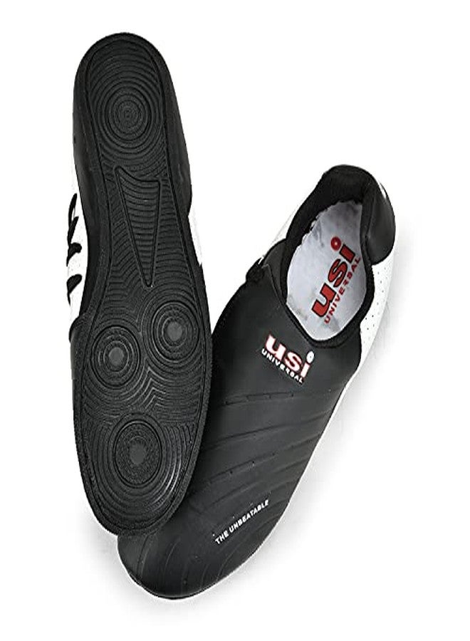 USI Universal 701MB PU Martial Art Shoes, Martial Art Taekwondo Sneaker Shoe Foe Men, Light Weight (Black/White, Size 6) - Image 4