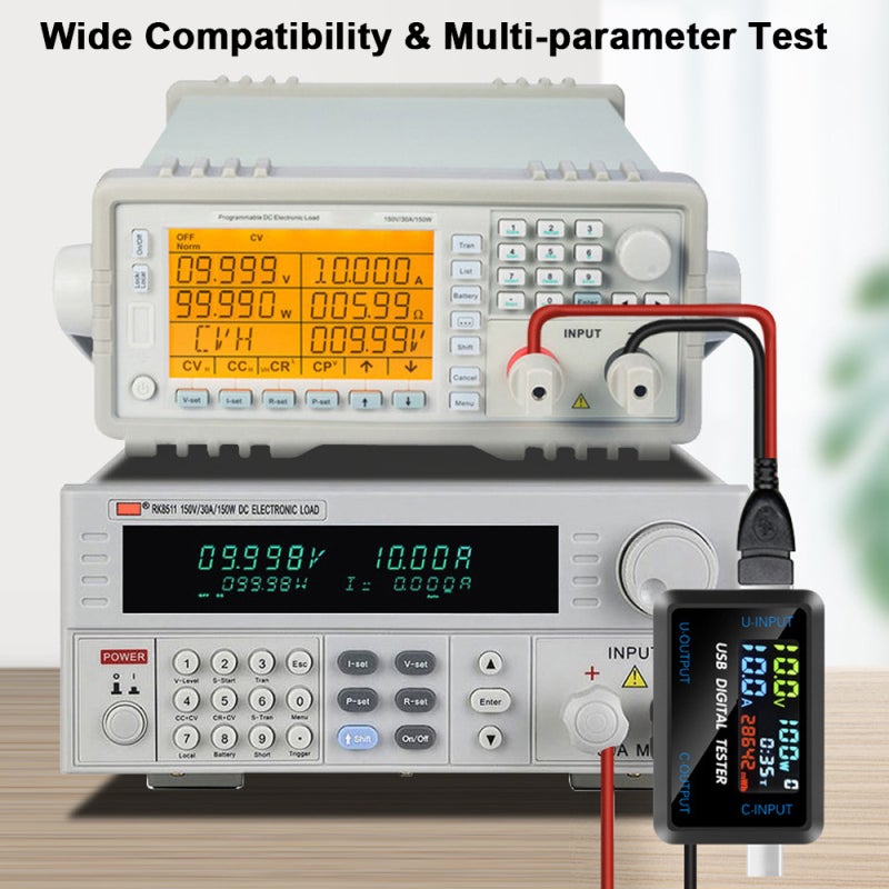 مقياس الفولتية والتيار الرقمي: 6527-U شاشة LCD IPS متعددة الألوان - مقياس اختبار الطاقة بمواصفات متعددة اختيارية لأجهزة USB Type-C وأجهزة الكمبيوتر المحمول والهواتف المحمولة - Image 4