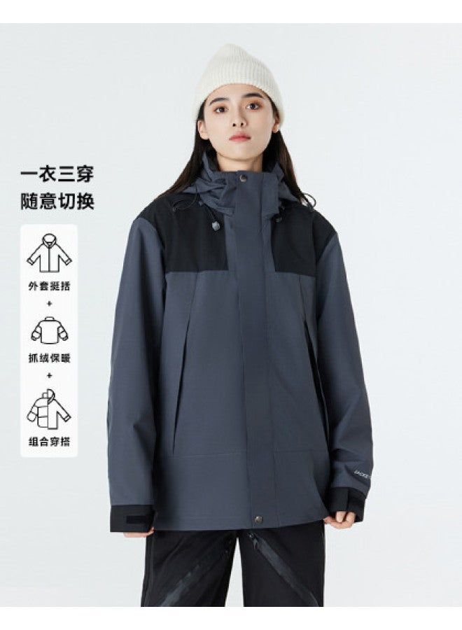 Flying in the snow Couple Style Three-way Wear Jacket Fashion Casual Trendy Versatile - Image 1