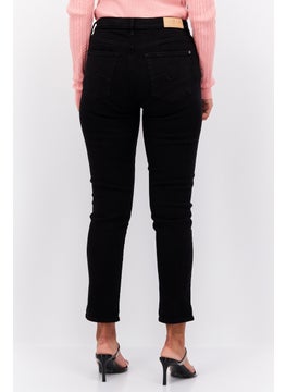 7 FOR ALL MANKIND Women Boyfriend Fit High Rise Skinny Leg Stretch Jeans, Black  - Image 4