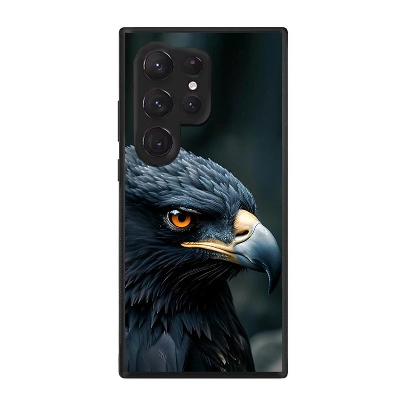 Silk Route Black Eagle Design Mobile Back Cover for Samsung S24 Ultra Multicolor