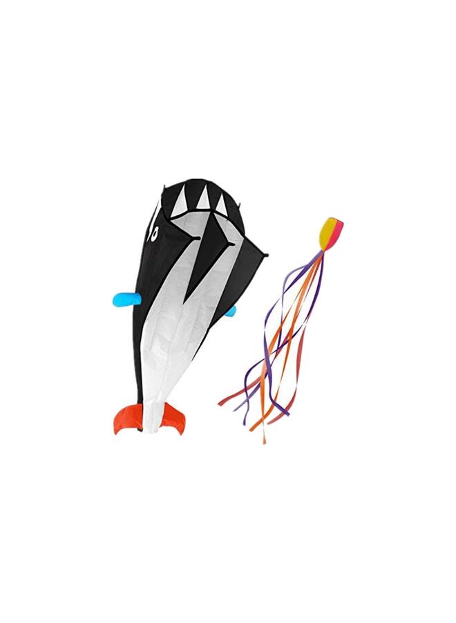 LAMAY Dolphin Kite for Adult, 81.9in×46.8in Frameless Soft Parafoil Giant Kite Easy to Fly Beginners and Perfect for The Beach, Family Activity - Image 1
