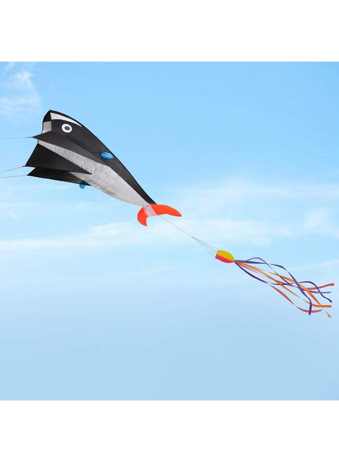 LAMAY Dolphin Kite for Adult, 81.9in×46.8in Frameless Soft Parafoil Giant Kite Easy to Fly Beginners and Perfect for The Beach, Family Activity - Image 2