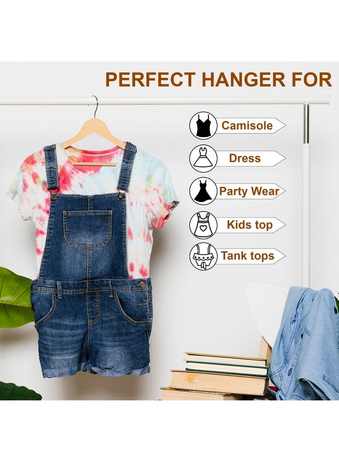ROLLYWARE Premium Hanger Set of 12 Unbreakable Plastic Wooden Look Cloth Hanger for Hanging Suits/Pants/Shirts/Skirts etc (12) - Image 2