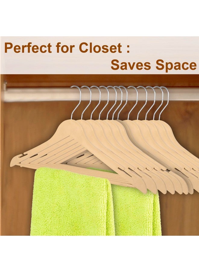 ROLLYWARE Premium Hanger Set of 12 Unbreakable Plastic Wooden Look Cloth Hanger for Hanging Suits/Pants/Shirts/Skirts etc (12) - Image 4