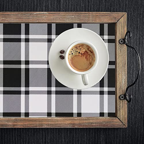 Guvana 17.7"x118" Black and White Trellis Contact Paper Peel and Stick Wallpaper Removable Contact Paper Self-Adhesive Waterproof Wallpaper for Wall Cabinets Shelves Drawer Liner Decorative - Image 1