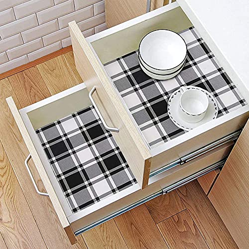 Guvana 17.7"x118" Black and White Trellis Contact Paper Peel and Stick Wallpaper Removable Contact Paper Self-Adhesive Waterproof Wallpaper for Wall Cabinets Shelves Drawer Liner Decorative - Image 3