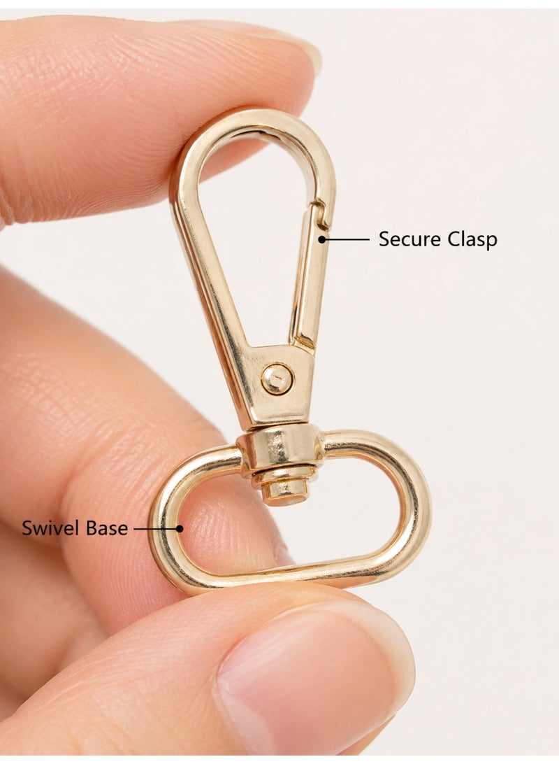 6PCS Swivel Snap Hook Clasp for Bags Keychains Straps and DIY Crafts, Golden - Image 2