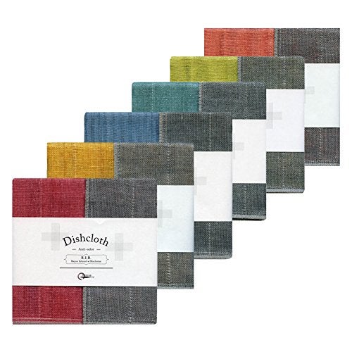 Nawrap Assorted Binchotan Charcoal Dishcloths, Set of 6 Surprise Colors - Image 1