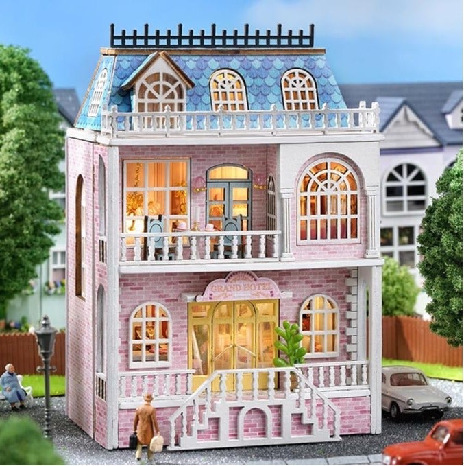 HASSM Realistic 3D DIY Miniature Wooden House Toy Set with Furniture - Image 5