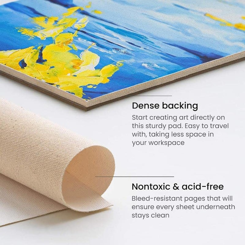ART RANGER Painting Drawing and Sketch Primed Cotton Canvas Painting Pad White (8.3x11.7" inches-A4) - Image 3