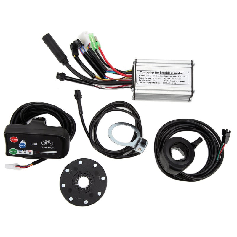 Electric Bicycle Controller: 36V/48V 250W Square Wave Kit - Aluminum Alloy Good Heat Dissipation LED880 Display for 3-Speed Brushless E Bike Conversion - Image 1