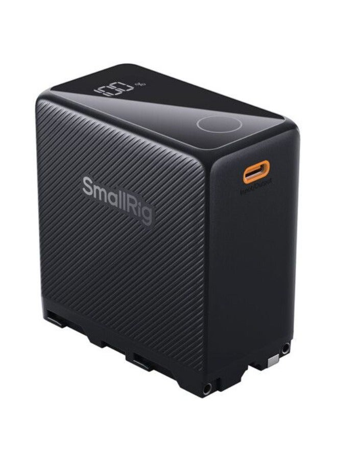 SMALLRIG بطارية كاميرا قابلة للشحن عبر USB-C من نوع L-Series/NP-F970 (أسود) - Image 1