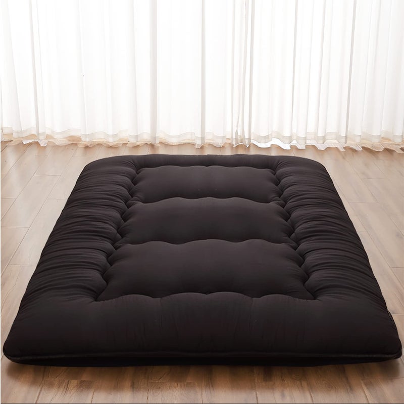 XICIKIN XICIKIN Japanese Floor Mattress Japanese Futon Mattress Tatami Mat with Washable Cover Easy to Store and Portable for CampingBlack Full 