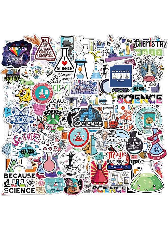 Depend Science Stickers Pack, 50 Pcs Physics Chemistry Biology Experiment Stickers for Hydroflask Laptop Water Bottle for Kids Teens Students Teachers, Waterproof Vinyl Laboratory Stickers Decal  - Image 1