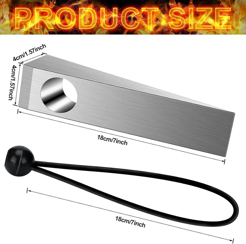 Woanger 3 Pieces Firefighter Helmet Band Strap Aluminum Firefighter Wedge Set 2 Pieces Fire Rubber Helmet Band with Aluminum Wedge Set Tools for Accessories - Image 3