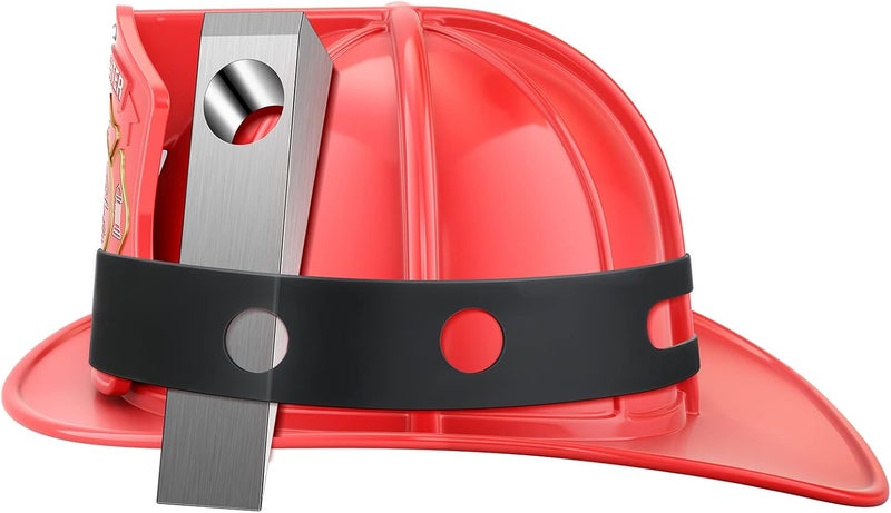Woanger 3 Pieces Firefighter Helmet Band Strap Aluminum Firefighter Wedge Set 2 Pieces Fire Rubber Helmet Band with Aluminum Wedge Set Tools for Accessories - Image 4