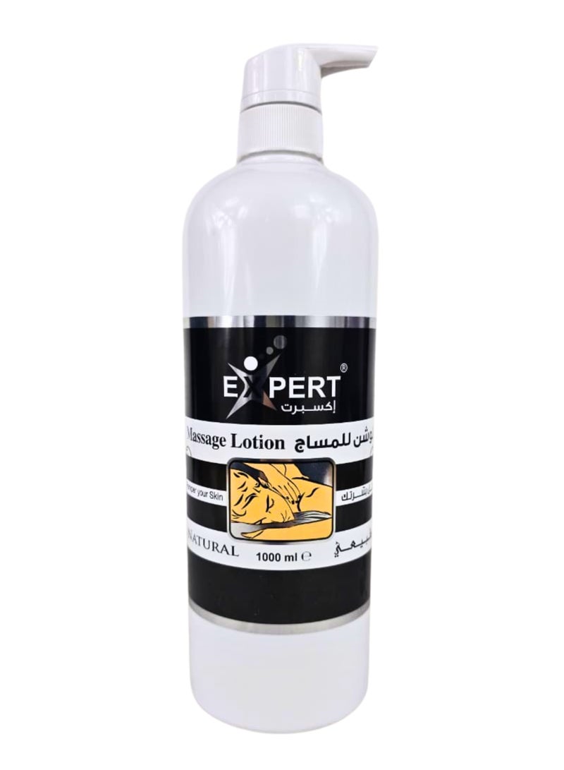 Expert Natural Massage Lotion – Deep Moisturizing & Smooth Glide – Professional 1000 ml Size - Image 1