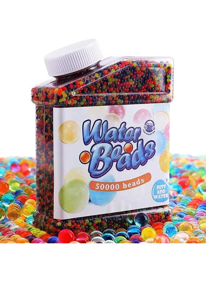 The Bros 50,000 Pcs Transparent Water Beads for Plants - Orbic XXL Set Large Flower Gel Balls  - Image 1