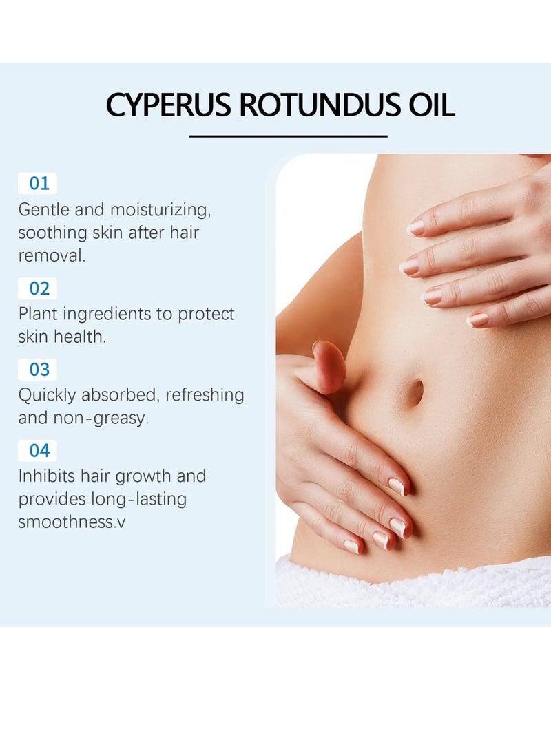 WEST MONTH Cyperus Rotundus Oil 60ml Cyprus Oil Natural Nut Grass Oil for Reducing Body Hair Growth Smooth Skin and Hair Removal Moisturizing Nourishing and Soothing Gentle and non irritating - Image 3