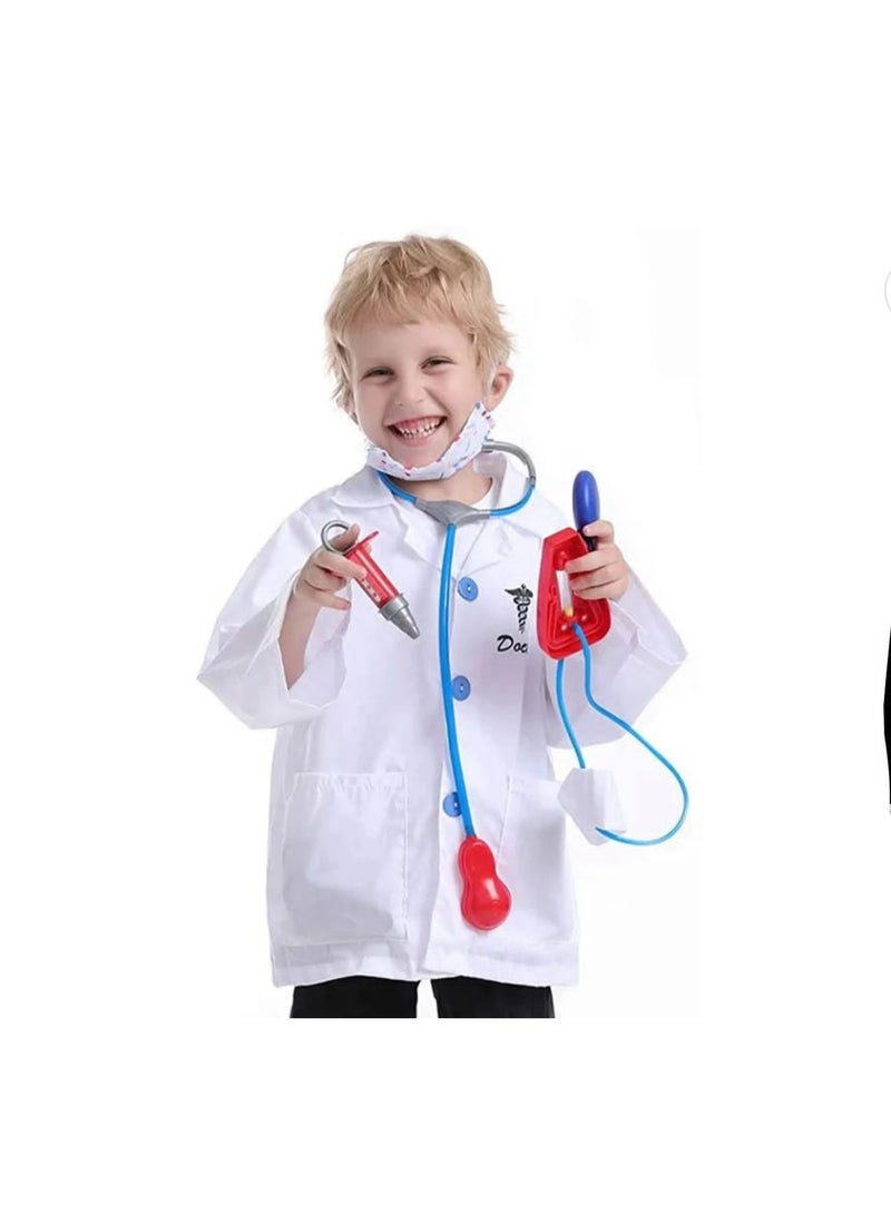 Kids' superhero doctor costume set (white coat and accessories) - Image 2