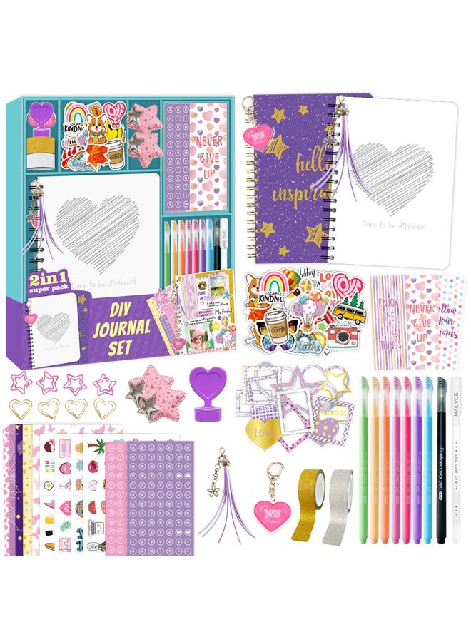 Bluejw New DIY Diary Suit 200 Pieces Hand Account Scrapbook Decoration Boys Girls Sticker Suit Gift Box - Image 1