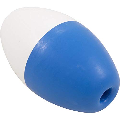 Pentair R181086 No. 590 Rope Float, 5 in. x 9 in., Blue/White - Image 1