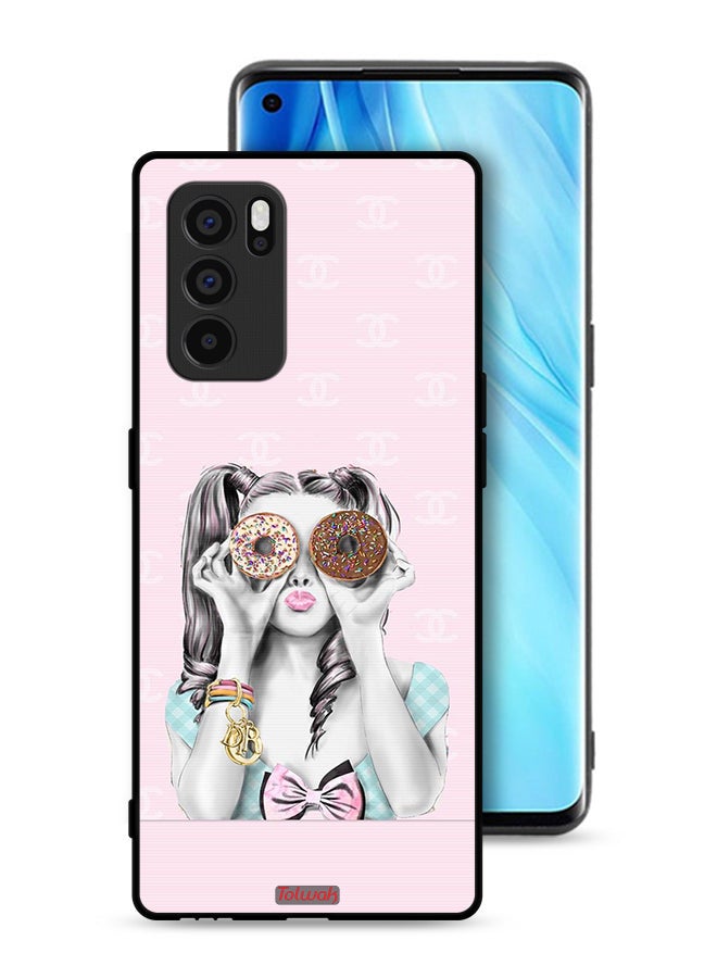 Tolwak Oppo Reno6 Pro 5G Protective Case Cover Holding Two Donuts  - Image 1