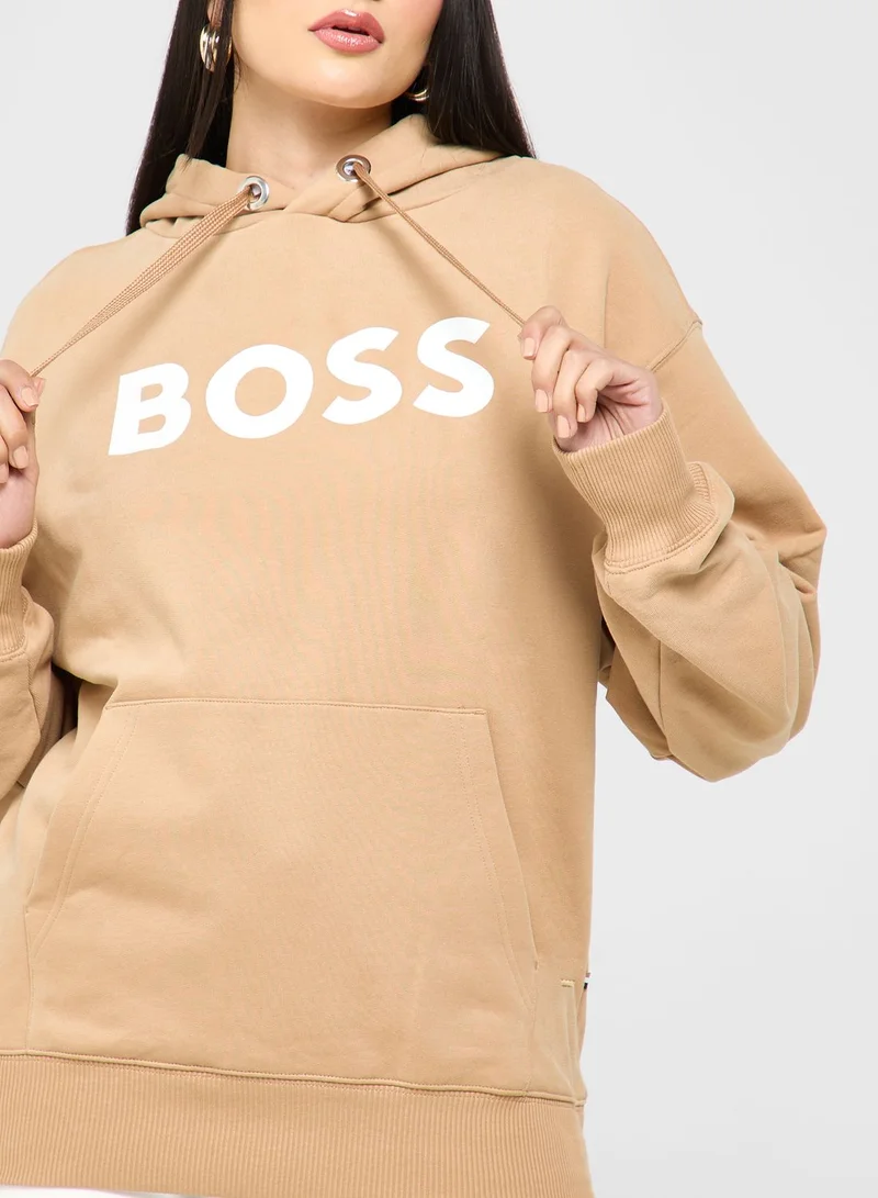BOSS Pocket Detail Logo Hoodie
