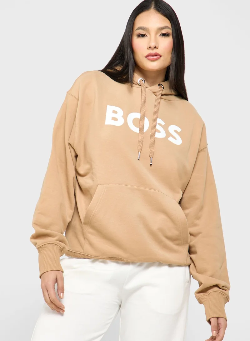 BOSS Pocket Detail Logo Hoodie