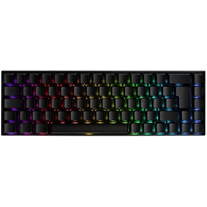 DELTACO GAMING DELTACO DK440R 65% WIRELESS RGB GAMING KEYBOARD, KAILH RED SWITCHES, N-KEY ROLLOVER, UK LAYOUT, FRONT LASERED KEYCAPS, UP TO 100H BATTERY LIFE, BLACK GAMING KEYBOARD - Image 2