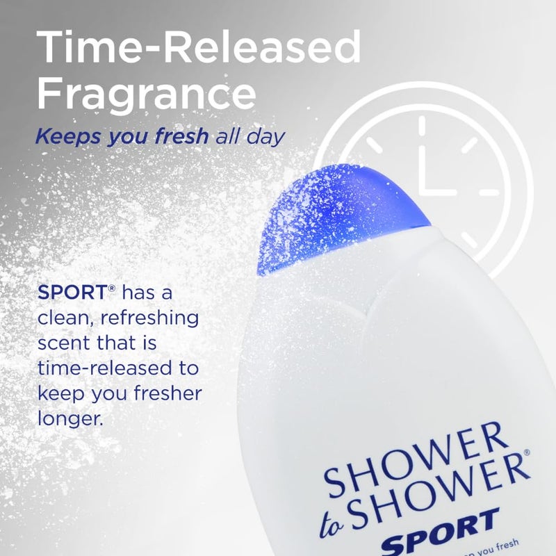 Shower to Shower Body Powder, Sport 13 oz - Image 5