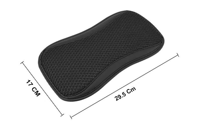 Automaze Car Center Console Cover, PU Leather Armrest Pad Cover, Car Arm Rest Seat Storage Box Mat Universal Waterproof Non Slip Interior Accessories for Most Vehicle (Black) - Image 5