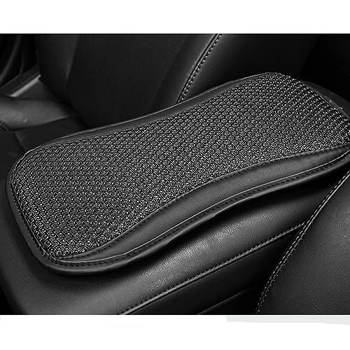 Automaze Car Center Console Cover, PU Leather Armrest Pad Cover, Car Arm Rest Seat Storage Box Mat Universal Waterproof Non Slip Interior Accessories for Most Vehicle (Black) - Image 1