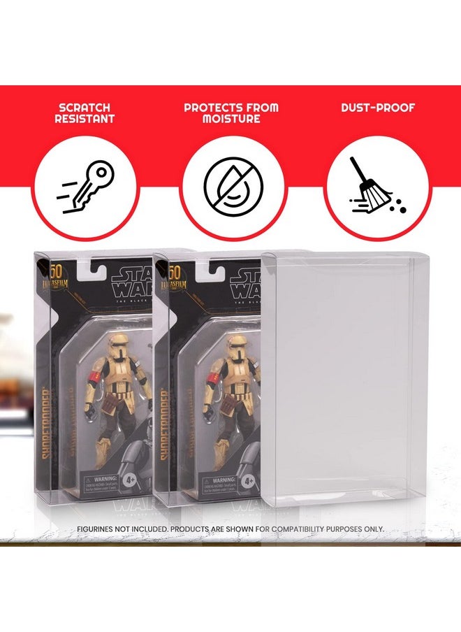 EVORETRO - Action Figure Display Case For 6 In Star Wars Black Series Archive 50Th Carded - 10 Pack - Clear 0.40 Mm Thick Pet Plastic Protective Box Case Storage - Keep Your Collection In Mint Condition - Image 1