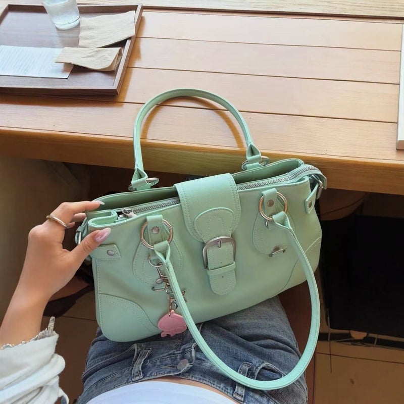 2026 New Korean Style Y2K Motorcycle Crossbody Bag for Women, Multiple Colors - Image 4