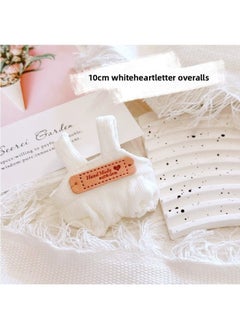 Doll Cotton Doll Starfish Body Normal Body Cm Clothes Skirt Year Jumpsuit Collection-Color:10cm White Love Letter Overalls